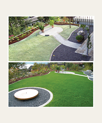 Avant / Après installation de biotextile pré-ensemencé