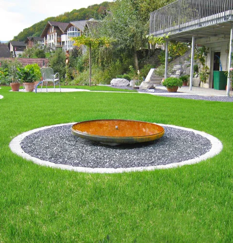 Jardin en gazon naturel en biotextile pré-semé